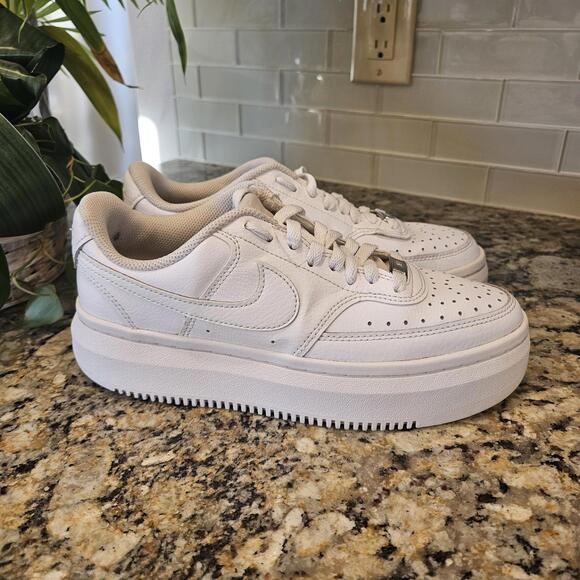 Size 9 - Nike Court Vision Alta Triple White W - Picture 3 of 9